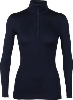 Icebreaker 200 Oasis LS Half-Zip Top Damer, Sort