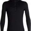 Icebreaker 200 Oasis LS Half-Zip Top Herrer, Sort -Campingtøj Butik icebreaker 200 oasis underklaeder herr black 6 2