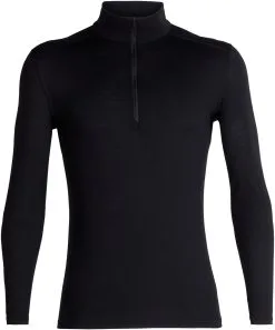 Icebreaker 200 Oasis LS Half-Zip Top Herrer, Sort