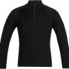 Icebreaker 260 Tech LS Half-Zip Top B&oslash;rn, Bl&aring; -Campingtøj Butik icebreaker 260 tech ls half zip top kids svart 1