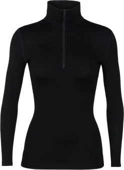 Icebreaker 260 Tech LS Half-Zip Top Damer, Sort