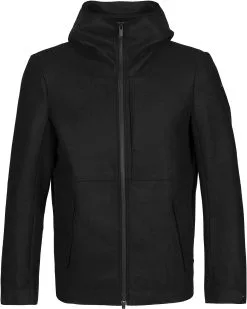 Icebreaker Felted Merino Jakke Med H&aelig;tte Herrer, Gr&aring;