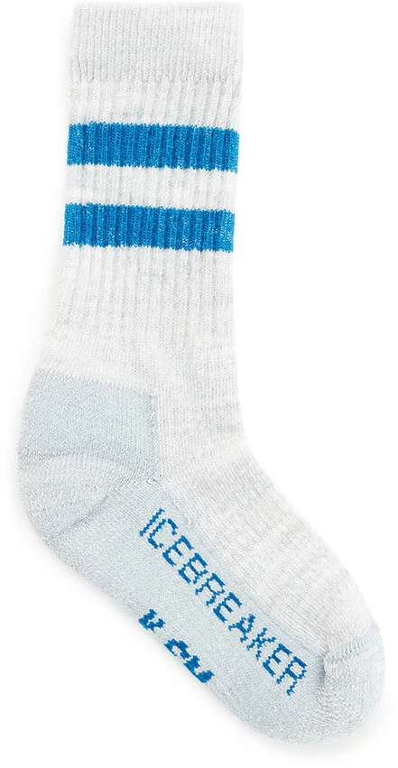 Icebreaker Hike Lette Crew-sokker Børn, Grå/grøn 3 Icebreaker Hike Lette Crew-sokker Børn, Grå/grøn