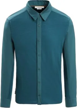 Icebreaker Hike LS Top Men, Petroleumsgr&oslash;n