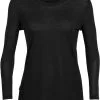 Icebreaker Sphere II Lang&aelig;rmet T-shirt Damer, Sort -Campingtøj Butik icebreaker sphere ii ls tee women black 8