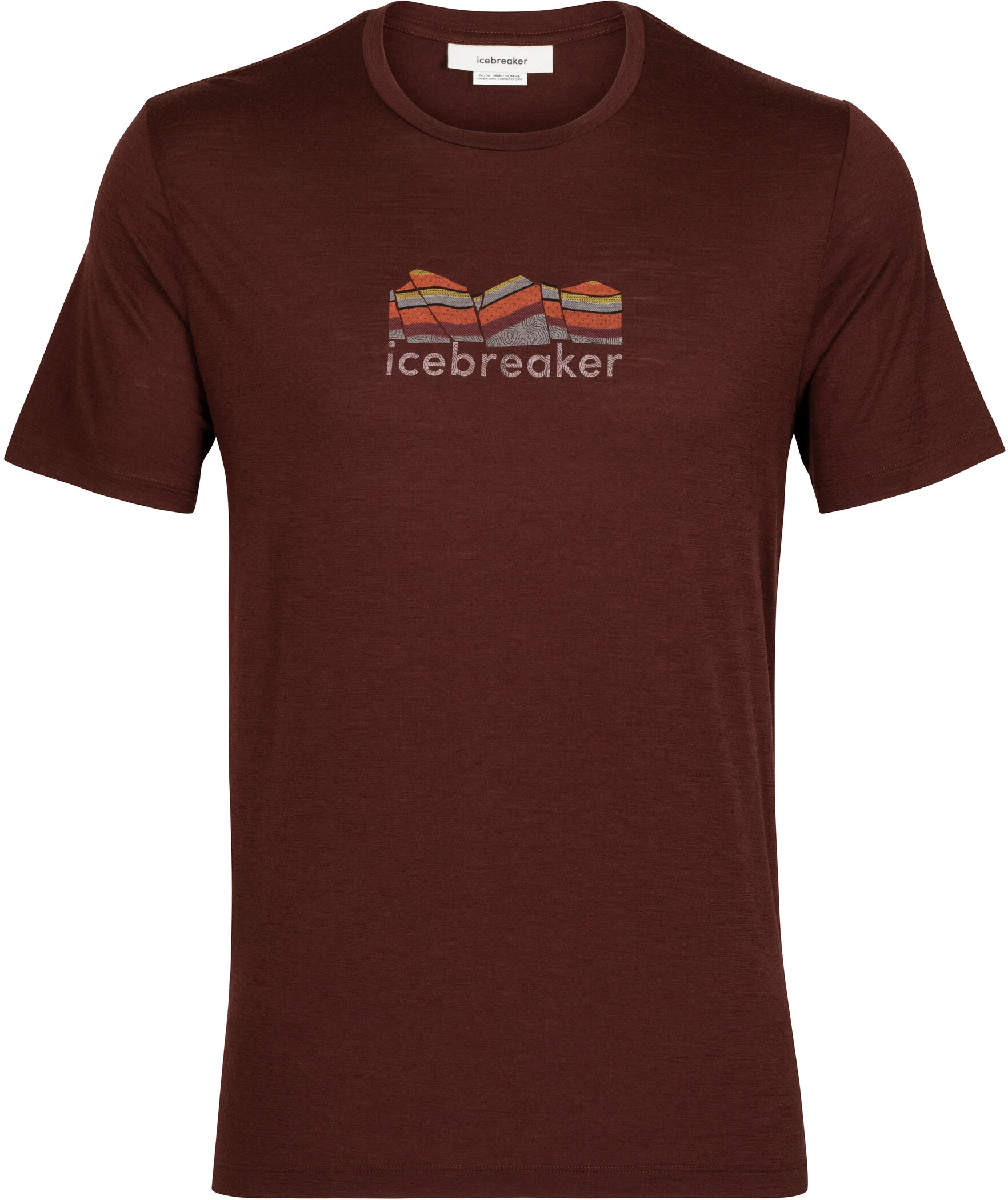 Icebreaker Tech Lite II Mountain Geology SS Tee Herrer, Brun 3 Icebreaker Tech Lite II Mountain Geology SS Tee Herrer, Brun