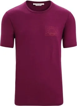 Icebreaker Tech Lite II Mountain Sunset SS Tee Men, Violet