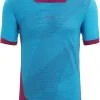 Icebreaker ZoneKnit SS Tee Men, Gul/r&oslash;d -Campingtøj Butik icebreaker zoneknit ss tee men geo blue go berry aop 7