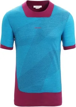 Icebreaker ZoneKnit SS Tee Men, Gul/r&oslash;d