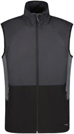 Icepeak Brantley Softshell Vest Men, Sort/gr&aring;
