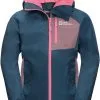 Jack Wolfskin Active Hike Jacket Kids, Gr&aring;/sort -Campingtøj Butik jack wolfskin active hike jacket kids dark blue purple 3 1