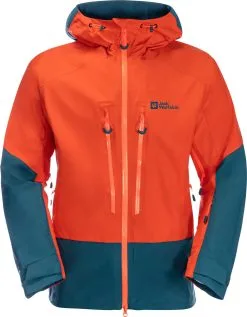 Jack Wolfskin Alpspitze 3L Jakke Herrer, Orange/bl&aring;