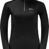 Jack Wolfskin Alpspitze Uld LS HZ Skjorte Damer, Grå 1 Jack Wolfskin Alpspitze Uld LS HZ Skjorte Damer, Grå -Campingtøj Butik jack wolfskin alpspitze wool ls hz shirt women black 1 1