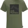Jack Wolfskin Brand Tee Men, Bl&aring; -Campingtøj Butik jack wolfskin brand tee men greenwood 3
