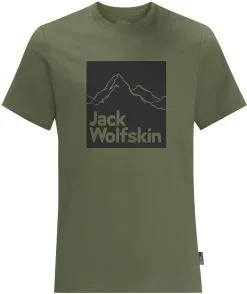 Jack Wolfskin Brand Tee Men, Bl&aring;