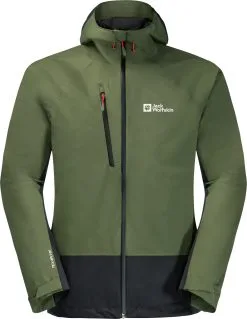 Jack Wolfskin Eagle Peak 2L Jakke Herrer, Gr&oslash;n/gr&aring;