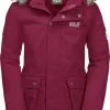 Jack Wolfskin Elk Island 3i1 Parka Piger, Pink -Campingtøj Butik jack wolfskin elk island 3in1 parka girls dark ruby 4 1
