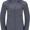 Jack Wolfskin Fortberg Jakke Med Fuld Lynlås Damer, Grå 2 Jack Wolfskin Fortberg Jakke Med Fuld Lynlås Damer, Grå -Campingtøj Butik jack wolfskin fortberg fz jacket women graphite 4