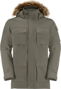 Jack Wolfskin Glacier Canyon Parka Herrer, Gr&oslash;n