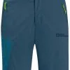 Jack Wolfskin Glastal Shorts Men, Gr&aring; -Campingtøj Butik jack wolfskin glastal shorts men dark sea 4