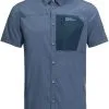 Jack Wolfskin Kenovo II SS Shirt Men, Gr&aring; -Campingtøj Butik jack wolfskin kenovo ii ss shirt men dark sea 4