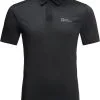 Jack Wolfskin Pack & Go Polo Men, Gr&oslash;n -Campingtøj Butik jack wolfskin pack go polo men black 3