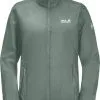 Jack Wolfskin Pack & Go Vindjakke Damer, Bl&aring; -Campingtøj Butik jack wolfskin pack go windshell jacket women hedge green 7