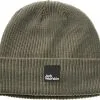 Jack Wolfskin Pergamon Beanie, Oliven -Campingtøj Butik jack wolfskin pergamon beanie dusty olive 1 1