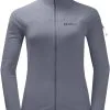 Jack Wolfskin Prelight Jakke Med Fuld Lynl&aring;s Damer, Gr&oslash;n -Campingtøj Butik jack wolfskin prelight fz jacket women dolphin 5