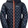 Jack Wolfskin Rainbow Paw Jakke B&oslash;rn, Bl&aring; -Campingtøj Butik jack wolfskin rainbow paw jacket kids night blue all over 4