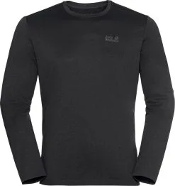 Jack Wolfskin Sky Thermal LS T Shirt Herrer, Bl&aring;