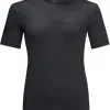 Jack Wolfskin Tech Tee Men, Gr&aring; -Campingtøj Butik jack wolfskin tech tee men black 3 3