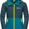 Jack Wolfskin Turbulence Jacket Boys, Bl&aring;/petroleumsgr&oslash;n -Campingtøj Butik jack wolfskin turbulence jacket boys everest blue 3