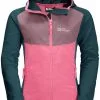 Jack Wolfskin Turbulence Jacket Girls, Pink/bl&aring; -Campingtøj Butik jack wolfskin turbulence jacket girls pink lemonade 3
