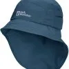 Jack Wolfskin Villi Vent Long Hat B&oslash;rn, Bl&aring; -Campingtøj Butik jack wolfskin villi vent long hat kids dark sea 1 1