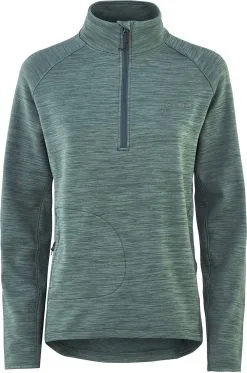 Kari Traa Berthe Midlayer Half Zip Damer, Gr&oslash;n