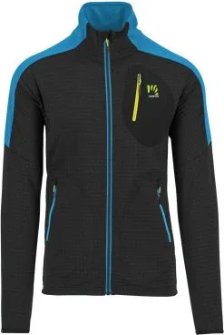 Karpos Puez Fleecejakke Herrer, Sort/bl&aring;