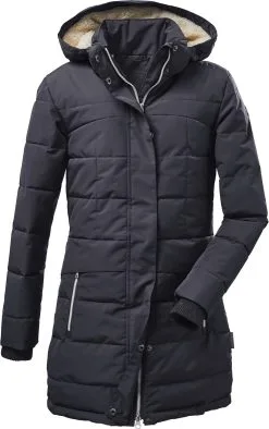 Killtec KOW 12 Quiltet Frakke Piger, Petroleumsgr&oslash;n