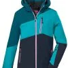 Killtec KSW 166 Skijakke Piger, Pink/sort -Campingtøj Butik killtec ksw 166 ski jacket girls dark turquoise 2