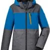 Killtec KSW 181 Skijakke Drenge, Gr&aring;/bl&aring; -Campingtøj Butik killtec ksw 181 ski jacket boys anthracite 2