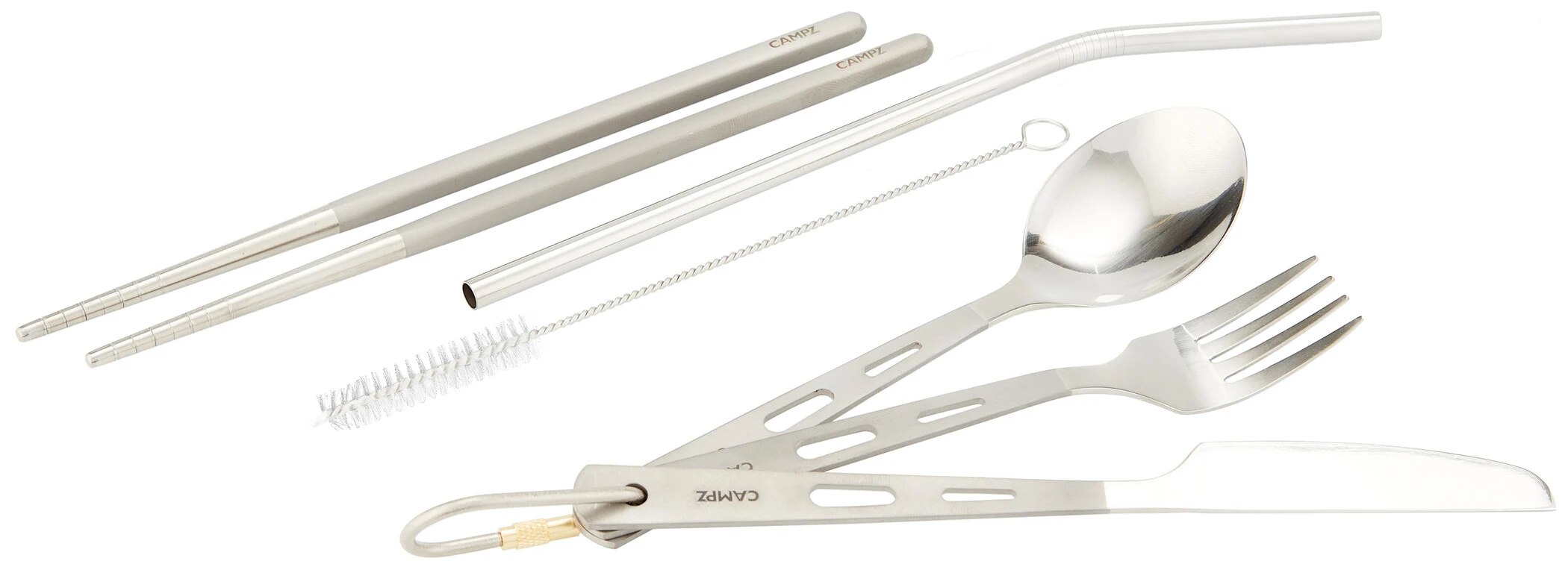 CAMPZ Titanium Bestiksæt 5 Stk 3 CAMPZ Titanium Bestiksæt 5 Stk