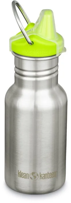 Klean Kanteen Classic Narrow Flaske 355ml Med Sippy Cap B&oslash;rn, Gr&aring;/farverig