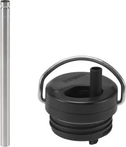 Klean Kanteen Flip Top H&aelig;tte Med Str&aring; For TKWide, Sort