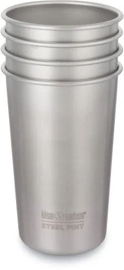 Klean Kanteen Pint Gryde 473ml/4 Dele, S&oslash;lv