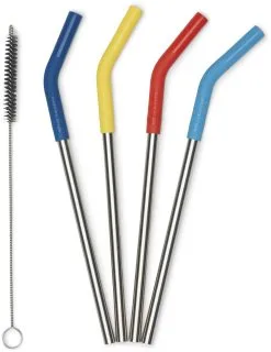 Klean Kanteen Halm 4-pakke 8 Mm, Farverig