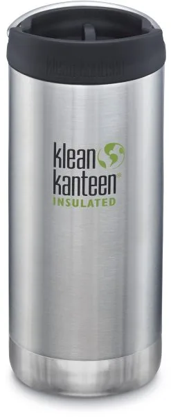 Klean Kanteen TKWide Flaske Med Cafe Cap 355ml Vakuumisoleret, Bl&aring;