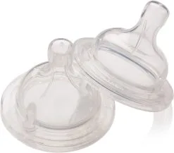 Klean Kanteen Sutteflaske Top Medium Flow 2-pak B&oslash;rn, Gennemsigtig