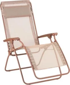 Lafuma Mobilier R Clip Relax Chair Batyline Color Block, R&oslash;d/gr&aring;