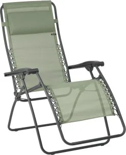 Lafuma Mobilier RSXA Liggestol Med Cannage Phifertex, Sort