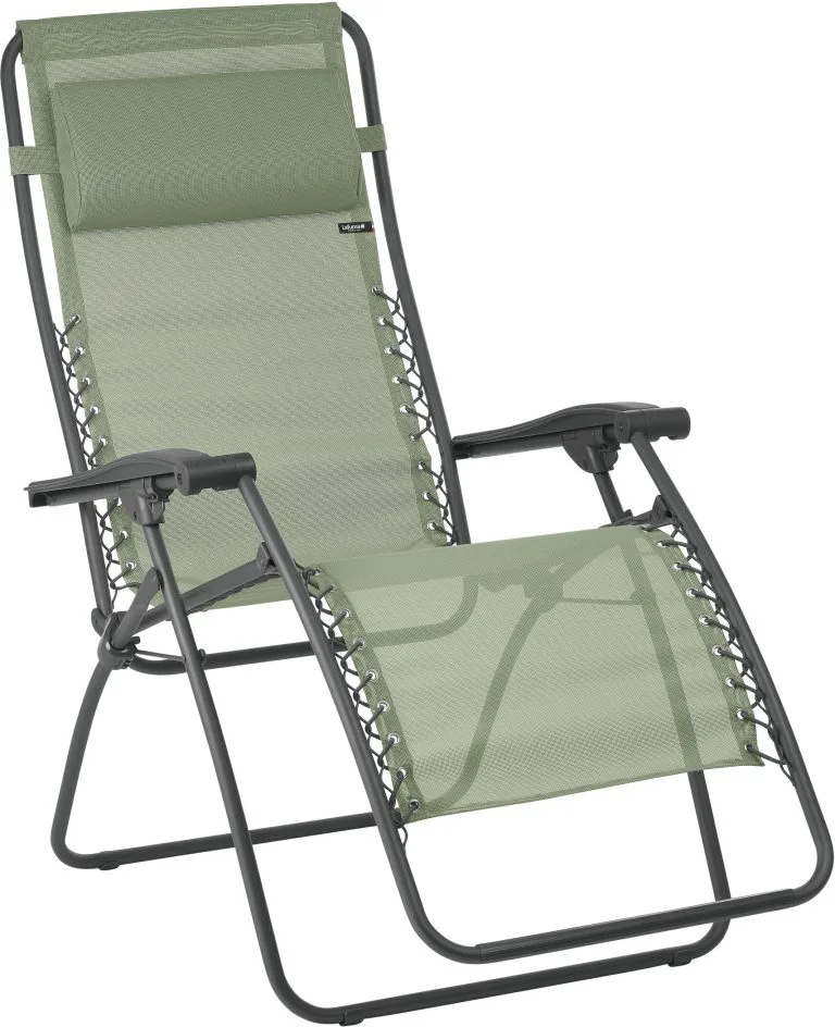 Lafuma Mobilier RSXA Liggestol Med Cannage Phifertex, Beige/grå 3 Lafuma Mobilier RSXA Liggestol Med Cannage Phifertex, Beige/grå